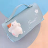 Cherry blossom (simple) blue + cat head