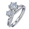 Gemini ring [white gold] / adjustable opening