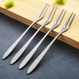 Fruit fork stainless steel fork fruit sign fruit insert fruit fork baby fruit knife and fork fruit plate creative cute small fork