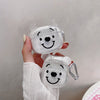 Earphone cover - bear head - with carabiner / airpods 1st generation/2nd generation