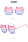 Transparent powder frame gradually pink blue film / grey