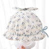 Blue printed flowers / 0-8 months (40-44cm) + one size (adjustable)