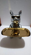 Silver dog tray