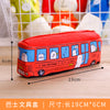 Canvas bus red pencil case