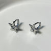 Silver star earrings
