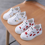 skate shoes children's cute strawberry pineapple autumn new girls' soft bottom baby trendy shoes toddler shoes