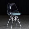 Blue-white metal legs / 40*40*85cm