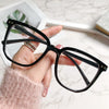 Glossy black frame / non-prescription flat mirror