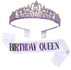 Birthday queen purple and white suit