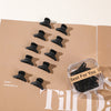 Crescent claw clip black 10 square boxes