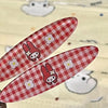 A red plaid melody hair clip