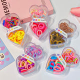 Love boxed children's disposable rubber band girl baby tie hair towel ring color high elastic head rope