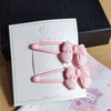 4#pink bowknot hair clip-2pcs