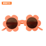 Two circles 2023 new flower frame ladies sunglasses fashion street shooting travel adult cute dress up sunglasses