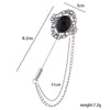 Ancient silver black gemstone 9018
