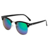Black and silver frame green film