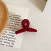 1# flocking cross clip - wine red