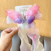 2#smart butterfly ribbon hair clip - gradient rose purple