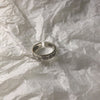 Leaf letter ring [titanium steel]