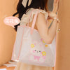 Thickened horizontal shoulder bag - flower rabbit