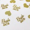 Golden bride to be+gold love confetti
