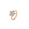 Rose gold white diamond