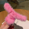 10#strawberry bear purple plush claw clip-13cm