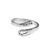 Faith faith ring plain silver / adjustable opening