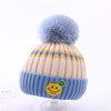 Blue - [smiley knitting] fleece / 6-36 months [elastic]
