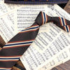 Coffee color striped tie hand type *8cm