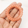 Frosted transparent telephone cord - deep orange