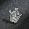 Triangular crown silver / pt900