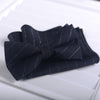Black/gold thread (bow tie + pocket square)