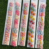 New children's pair of hair clip baby cartoon cute bow hair card mesh yarn pressure clip 2 yuan store supply