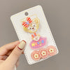 4# bowknot bear hair clip - flower set of 3
