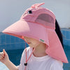 Pink-shawl with large brim / one size fits all (3-12 years old)