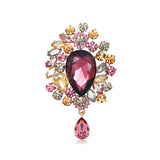 Brooch European and American luxury super flash crystal brooch fashion fur coat corsage creative pendant crystal pin jewelry