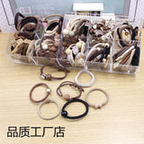 A box of 100 pieces of head rope hair ring baby tie hair leather rope rubber band girls and children hair accessories two yuan store supply wholesale