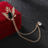 Golden black gemstone on chain
