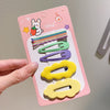 Candy color cute hair clips (yellow 10-piece set)