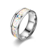 8mm silver colorful / number 6