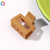 Frosted ponytail clip-4cm square turmeric / qiyue factory direct sales