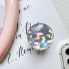 Crystal glass holder - round - laser geometry / white stand