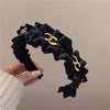 Pleated headband - cross style