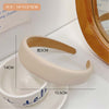 4# creamy white bright leather headband