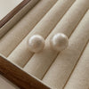 Frosted stud earrings (16mm)