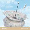 Three-fold reverse painted iron umbrella stand - pear white flower