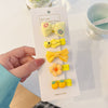 5# yellow bow tie hair clip-5-piece set