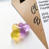 Cloud stand - gold foil stitching - purple yellow