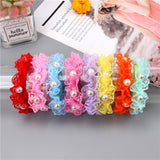 Korean version of lace nail pearl hair rope simple children's cute hair circle baby sweet tie hair rubber band